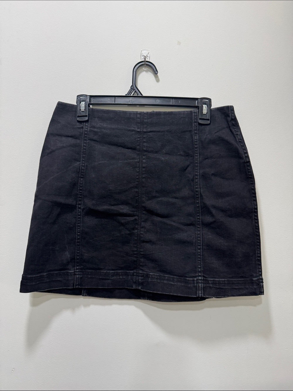 Target Black Denim Mini Skirt - Panel Stitch Detail